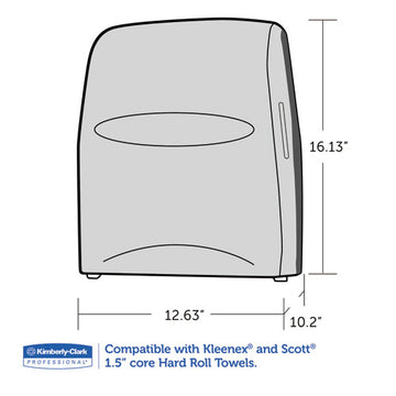 Kimberly-Clark Professional* Sanitouch Hard Roll Towel Disp, 12.63 X 10.2 X 16.13, Smoke freeshipping - TVN Wholesale